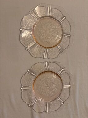 Macbeth-Evans glass “American Sweetheart” pattern side plates- Set of 2